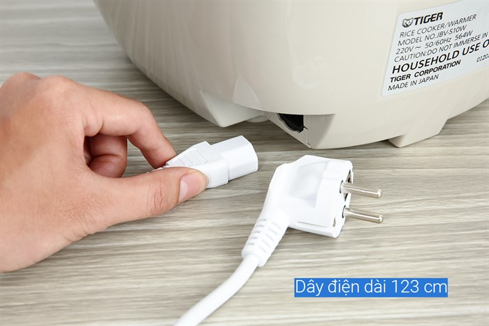 Nồi cơm điện tử Tiger 1 lít JBV-S10W Màu Xám