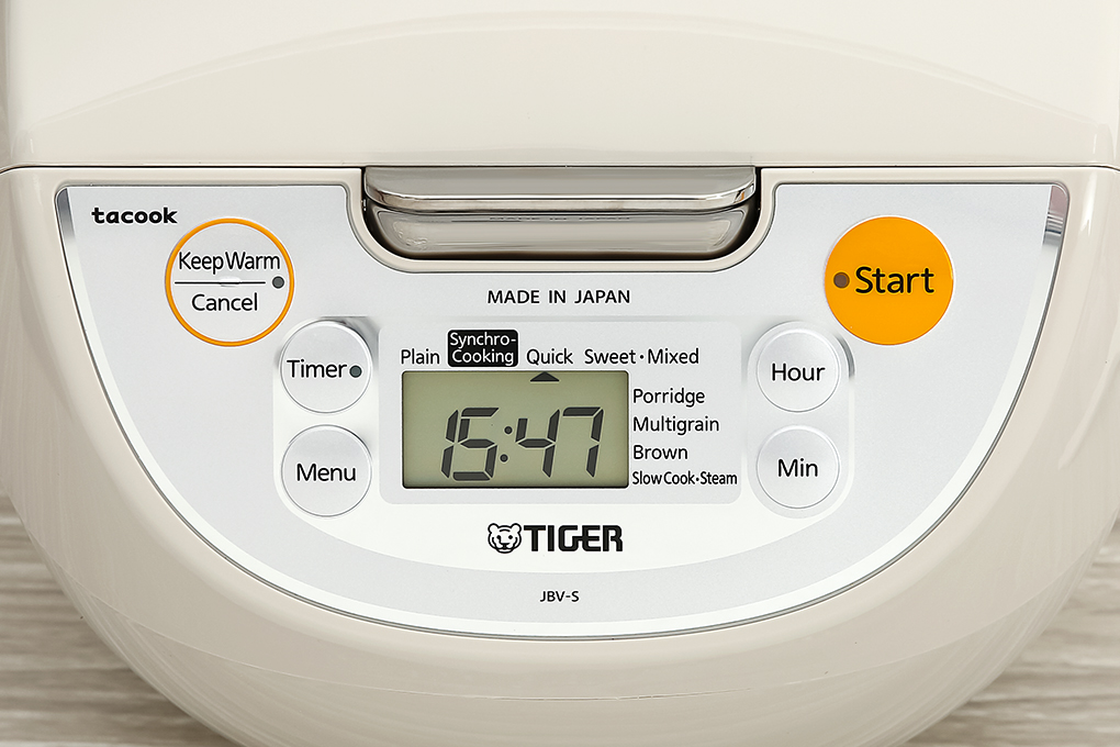 Nồi cơm điện tử Tiger 1.8 lít JBV-S18W Màu Xám