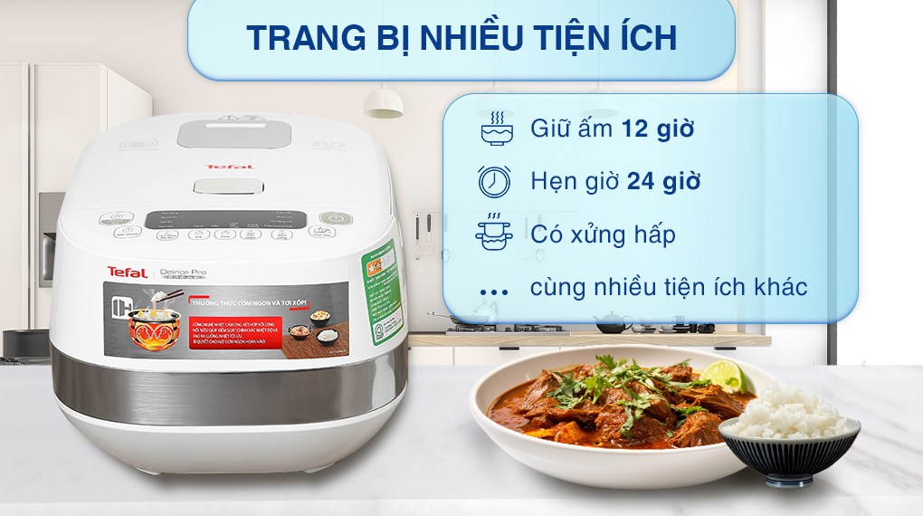 Nồi cơm cao tần Tefal 1.5 lít RK808168