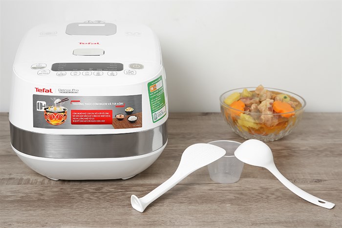 Nồi cơm cao tần Tefal 1.5 lít RK808168 Màu Trắng