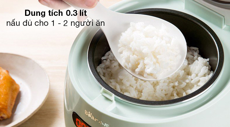 Nồi cơm điện tử Bear 1.2 lít DFB-B12F1 - Dung tích 0.3 lít