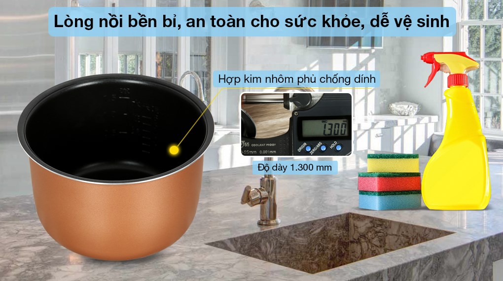 Nồi nấu đa năng Bonbébé 1.5 lít BB-36 Xanh