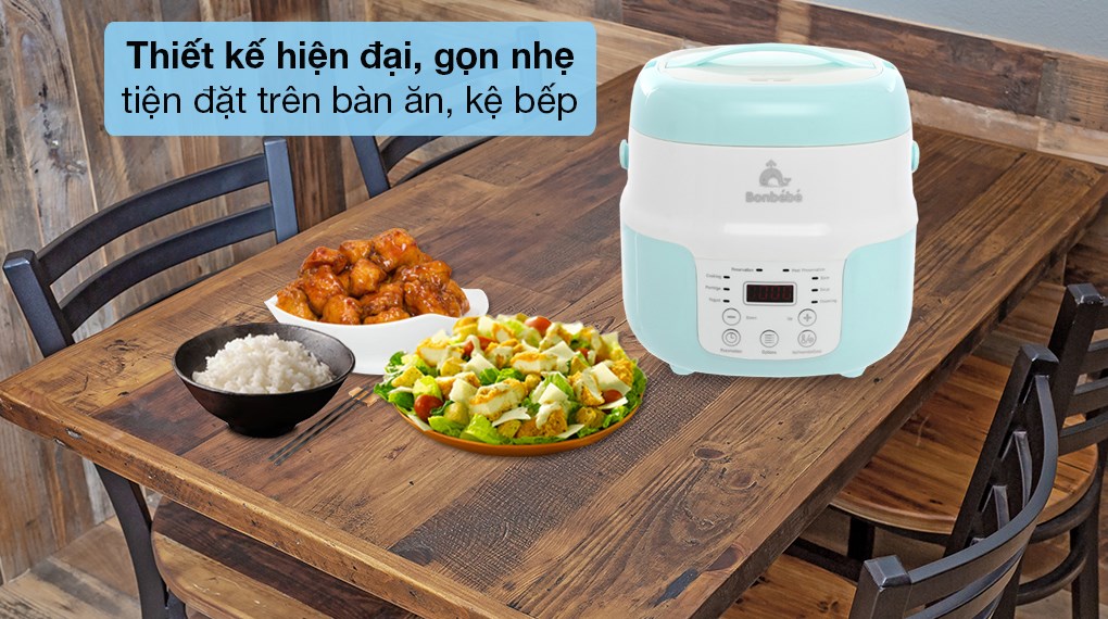 Nồi nấu đa năng Bonbébé 1.5 lít BB-36 Xanh