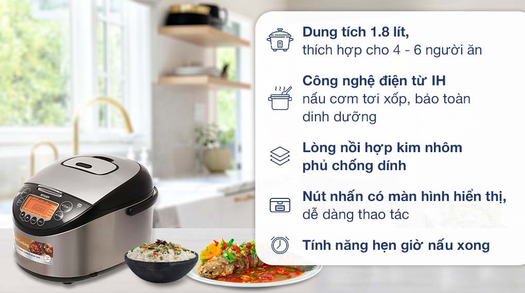 Nồi cơm cao tần Tiger 1.8 lít JKT-D18V