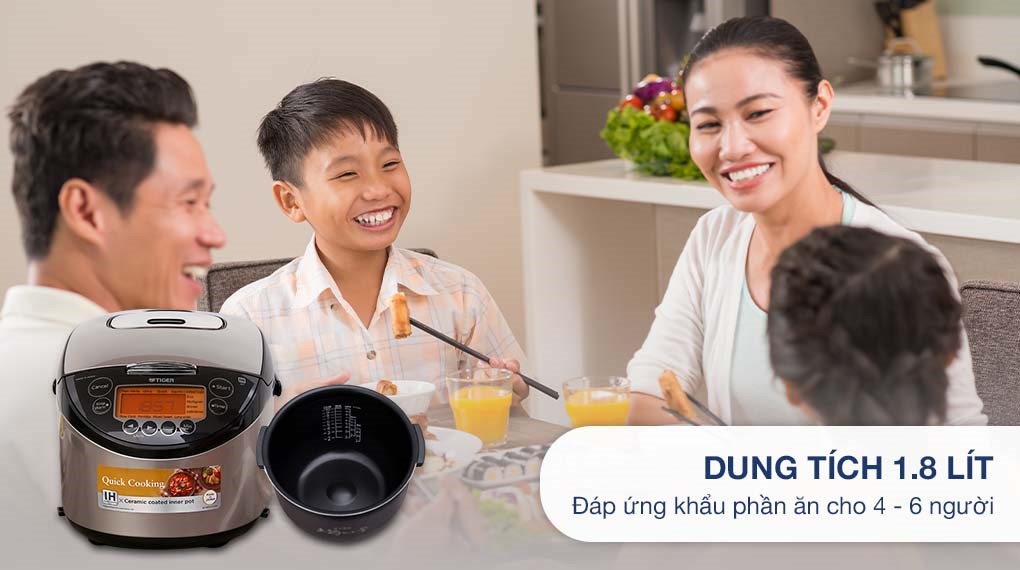 Nồi cơm cao tần Tiger 1.8 lít JKT-D18V