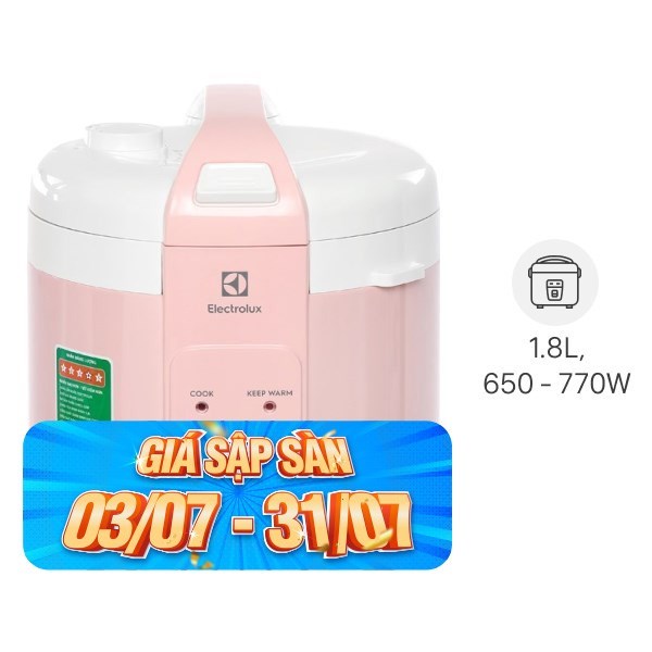 Nồi cơm nắp gài Electrolux 1.8 lít E4RC1-320P