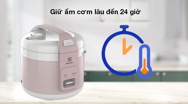 Nồi cơm nắp gài 1.8 lít Electrolux E4RC1-320P - Thời gian giữ ấm lên đến 24 giờ