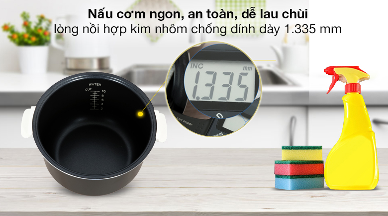 Dày bền - Nồi cơm nắp gài 1.8 lít Electrolux E4RC1-350B