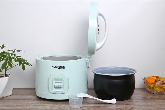 Nồi cơm nắp gài Sunhouse Mama 1.8 lít SHD8665B Màu Xanh ngọc
