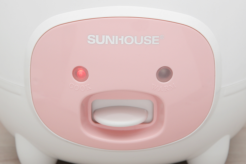 Nồi cơm nắp gài Sunhouse 1.2 lít SHD8217W Màu Trắng - Hồng