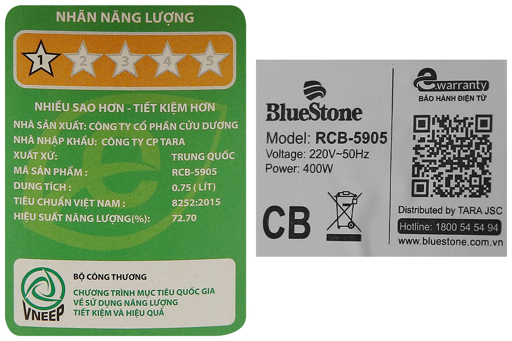 Nồi cơm điện tử BlueStone 0.75 lít RCB-5905 - 11