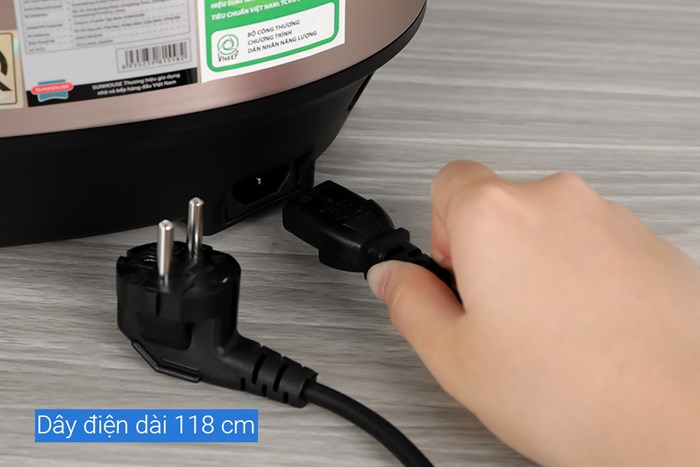 Nồi cơm cao tần Sunhouse Mama 1.8 lít SHD8959 Màu Đen - Xám