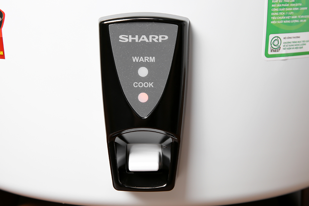 Nồi cơm nắp rời Sharp 7 lít KSH-D77V Màu Trắng