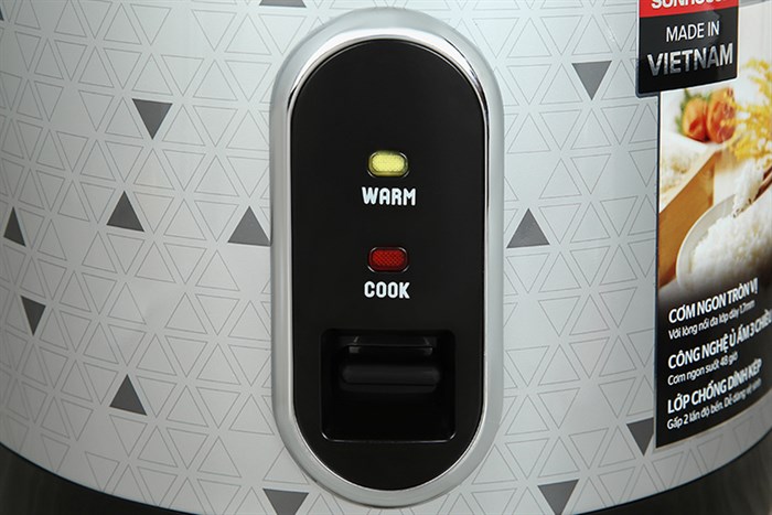 Nồi cơm nắp gài Sunhouse 3 lít SHD8305 Màu Đen - Xám