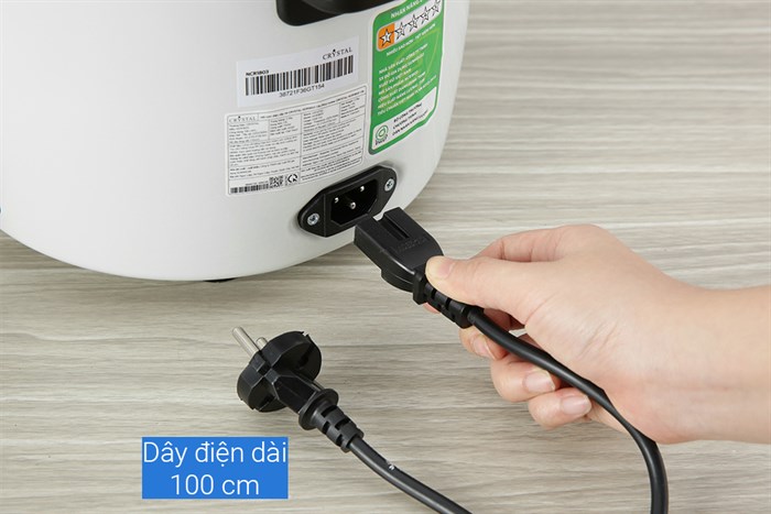 Nồi cơm nắp rời Crystal 1.8 lít NCR1803 Màu Trắng