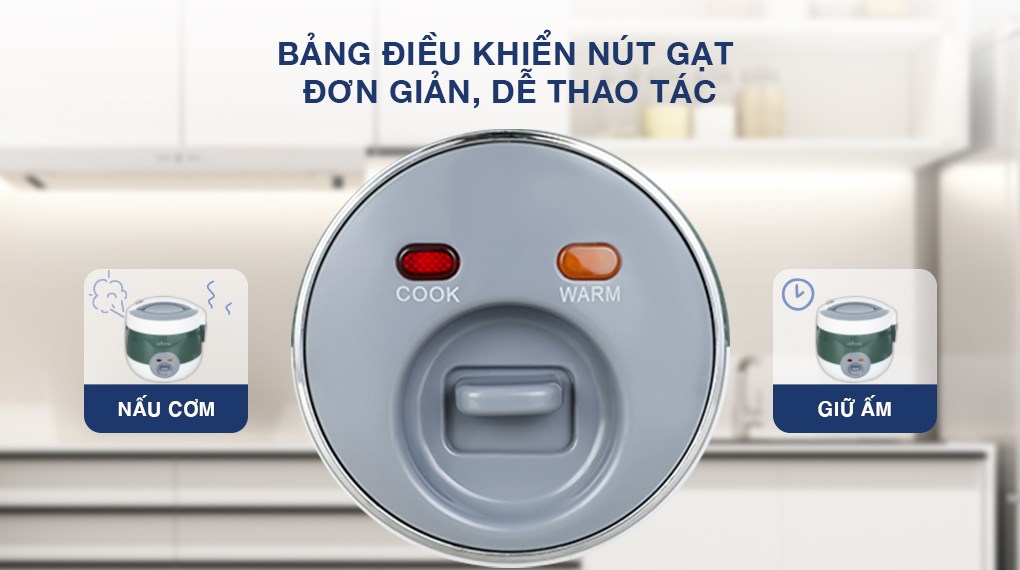 Nồi cơm nắp gài Crystal 1.2 lít JRC-120S