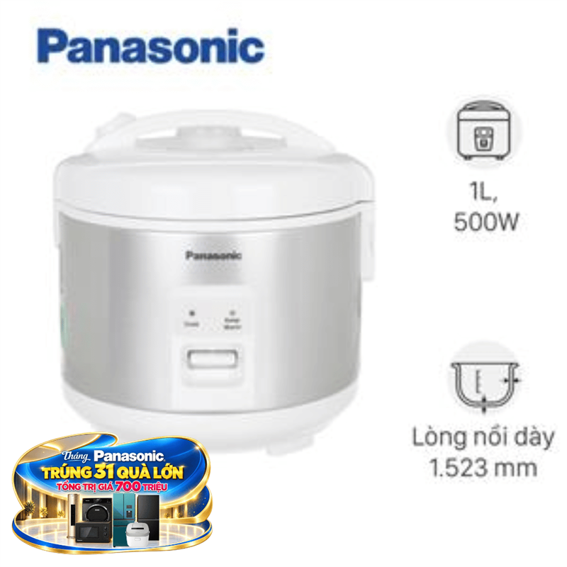 Nồi cơm nắp gài Panasonic 1 lít SR-MVN10LRAX