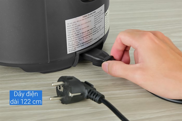 Nồi cơm điện tử áp suất Mishio 1 lít MK-303 Màu Đen