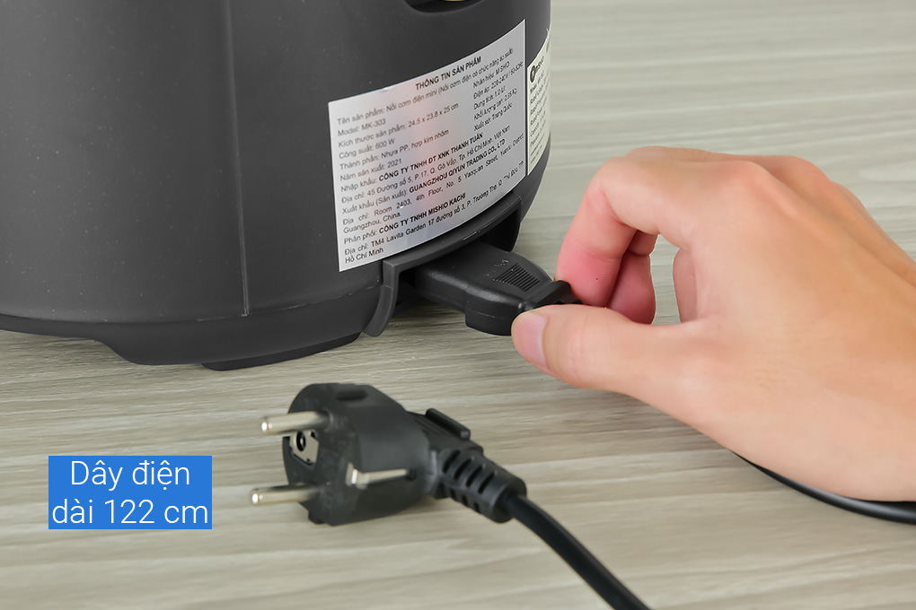 Nồi cơm điện tử áp suất Mishio 1 lít MK-303 Màu Đen
