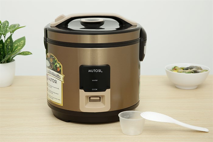 Nồi cơm nắp gài Mutosi 2.2 lít MR-36PB Màu Vàng đồng