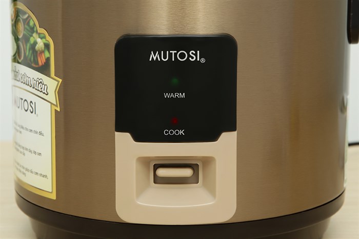 Nồi cơm nắp gài Mutosi 2.2 lít MR-36PB Màu Vàng đồng