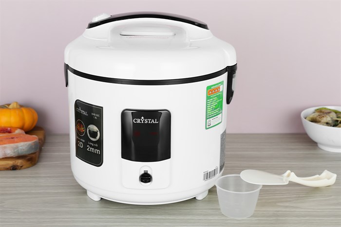 Nồi cơm nắp gài Crystal 1.8 lít BXB-50C Màu Trắng