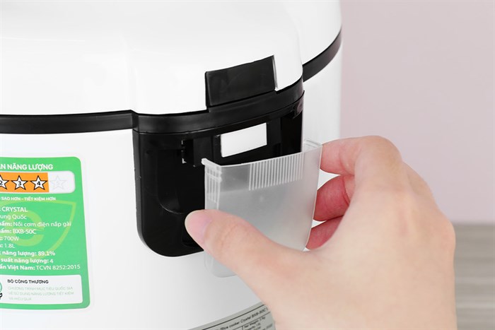 Nồi cơm nắp gài Crystal 1.8 lít BXB-50C Màu Trắng