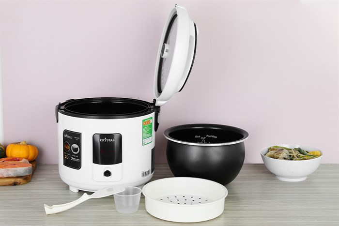 Nồi cơm nắp gài Crystal 1.8 lít BXB-50C Màu Trắng