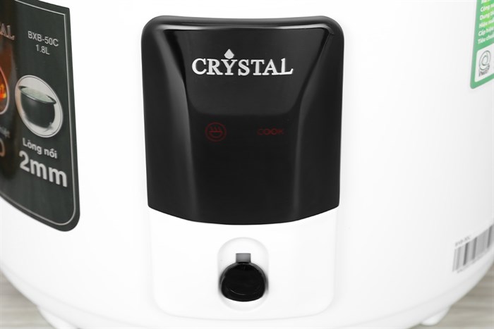 Nồi cơm nắp gài Crystal 1.8 lít BXB-50C Màu Trắng