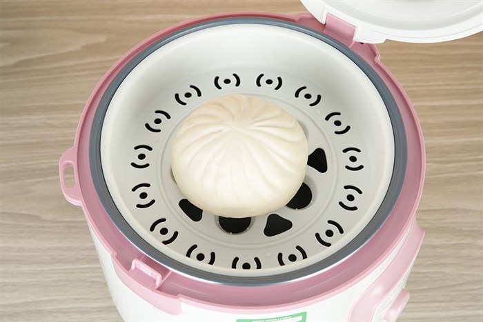 Nồi cơm nắp gài Crystal 1.8 lít X2522 Màu Trắng - Hồng