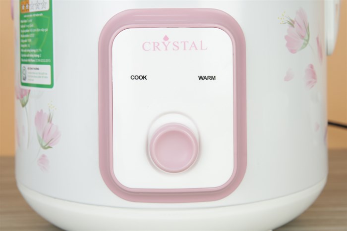 Nồi cơm nắp gài Crystal 1.8 lít X2522 Màu Trắng - Hồng