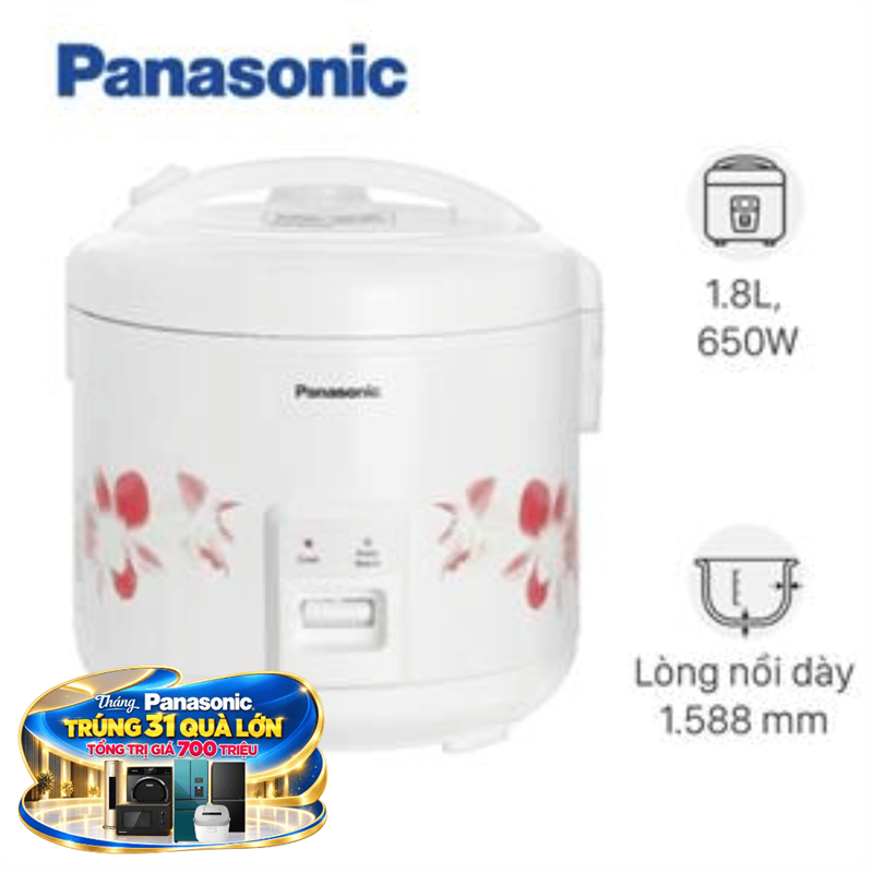 Nồi cơm nắp gài Panasonic 1.8 lít SR-MVN18FRAX