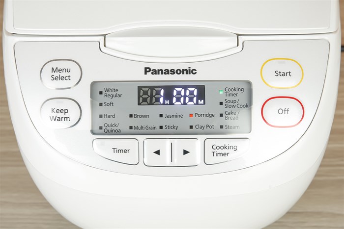 Nồi cơm điện tử Panasonic 1 lít SR-CL108WRAM Màu Trắng