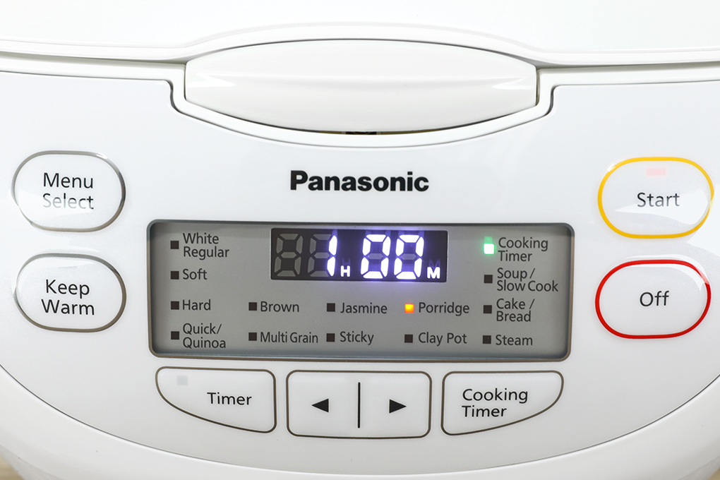 Nồi cơm điện tử Panasonic 1.8 lít SR-CL188WRAM Màu Trắng