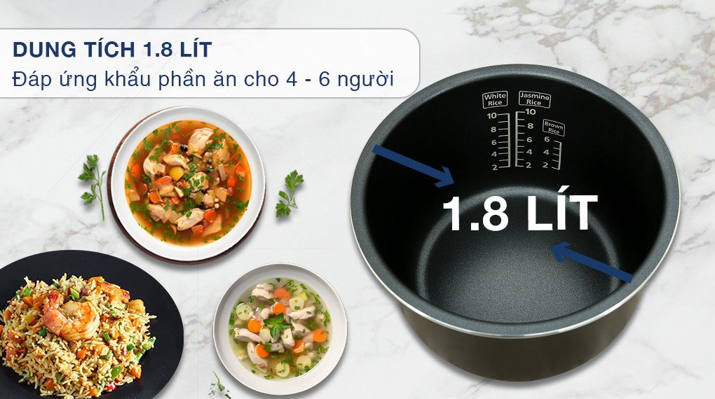 Nồi cơm điện tử Panasonic 1.8 lít SR-CP188NRAM