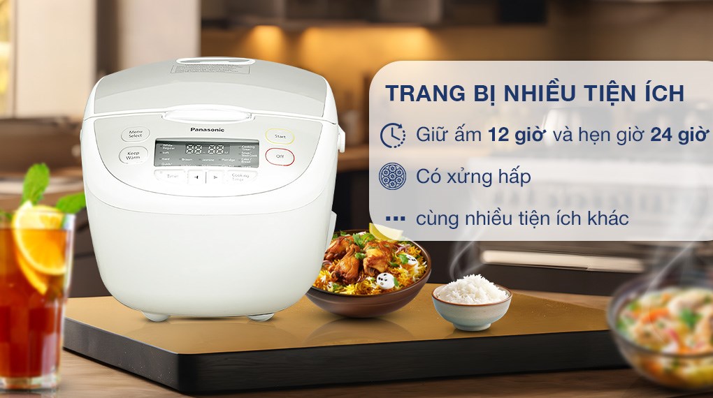 Nồi cơm điện tử Panasonic 1.8 lít SR-CP188NRAM