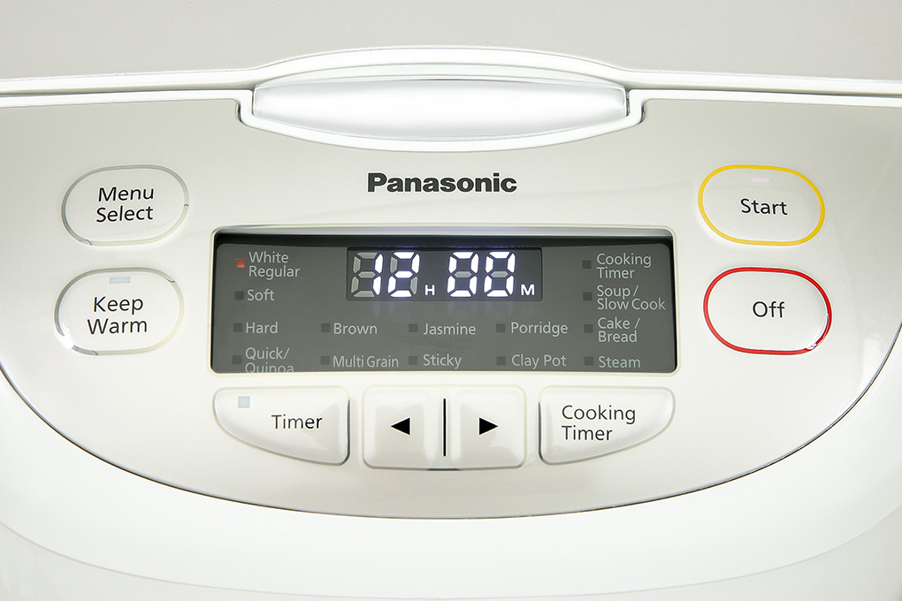 Nồi cơm điện tử Panasonic 1.8 lít SR-CP188NRAM Màu Trắng - Xám