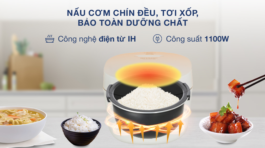 Nồi cơm cao tần Sharp 1.2 lít KS-IH122V-WH - Công suất, công nghệ