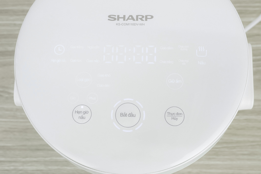 Nồi cơm điện tử Sharp 1.1 lít KS-COM110DV-WH Màu Trắng
