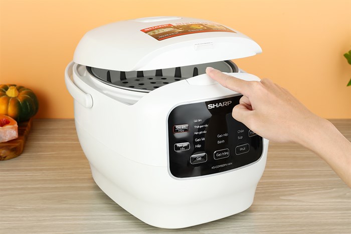 Nồi cơm điện tử Sharp 1.8 lít KS-COM183MV-WH Màu Trắng