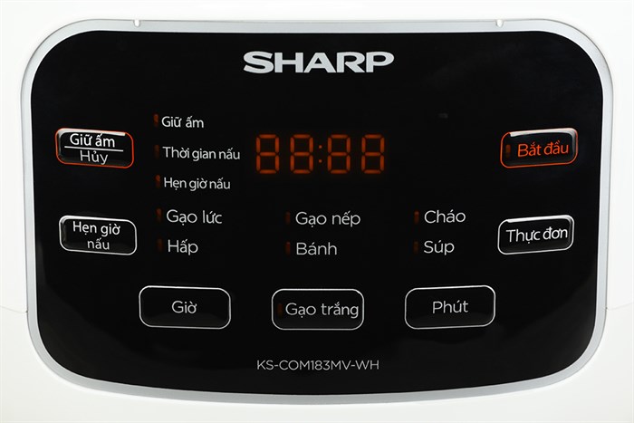 Nồi cơm điện tử Sharp 1.8 lít KS-COM183MV-WH Màu Trắng