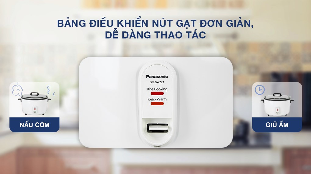 Nồi cơm nắp rời Panasonic 7.2 lít SR-GA721WRA