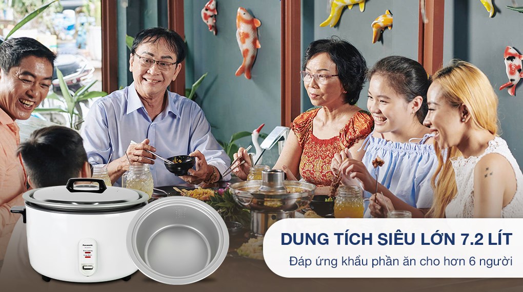Nồi cơm nắp rời Panasonic 7.2 lít SR-GA721WRA