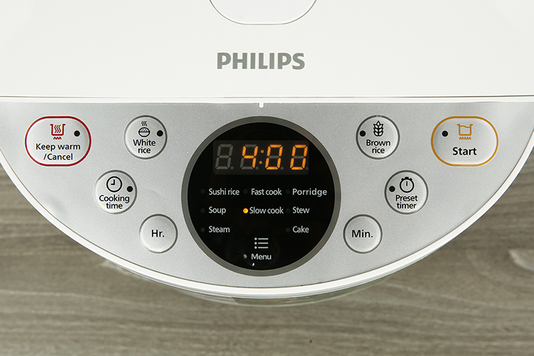 Nồi cơm điện tử Philips 1.8 lít HD4515/55 - Bảng điều khiển