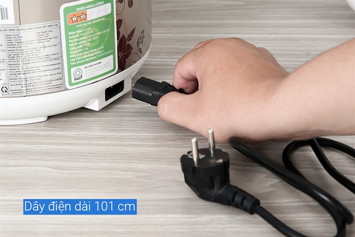 Nồi cơm nắp gài Crystal 1.8 lít JRC-180FE Màu Xám