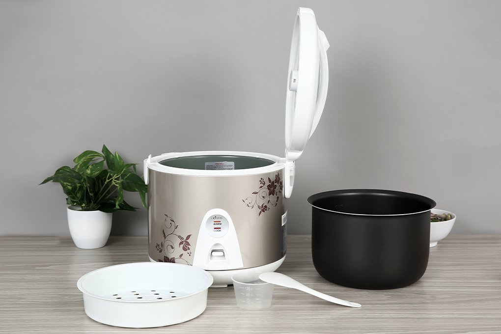 Nồi cơm nắp gài Crystal 1.8 lít JRC-180FE Màu Xám