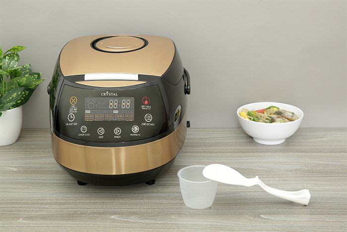 Nồi cơm điện tử Crystal 1.8 lít JS-E50C Màu Vàng đồng