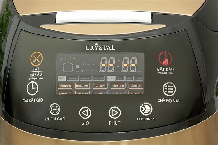 Nồi cơm điện tử Crystal 1.8 lít JS-E50C Màu Vàng đồng