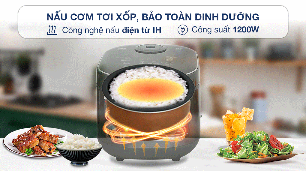 Nồi cơm cao tần Tefal 1.8 lít RK818A68