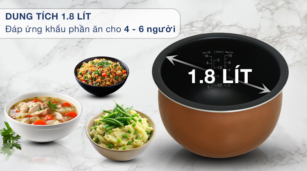 Nồi cơm cao tần Tefal 1.8 lít RK818A68